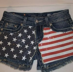 Miss me shorts usa flag super sexy